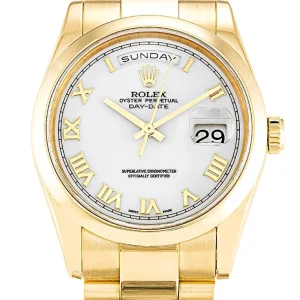 Rolex Day-Date White Dial 118208 36 mm