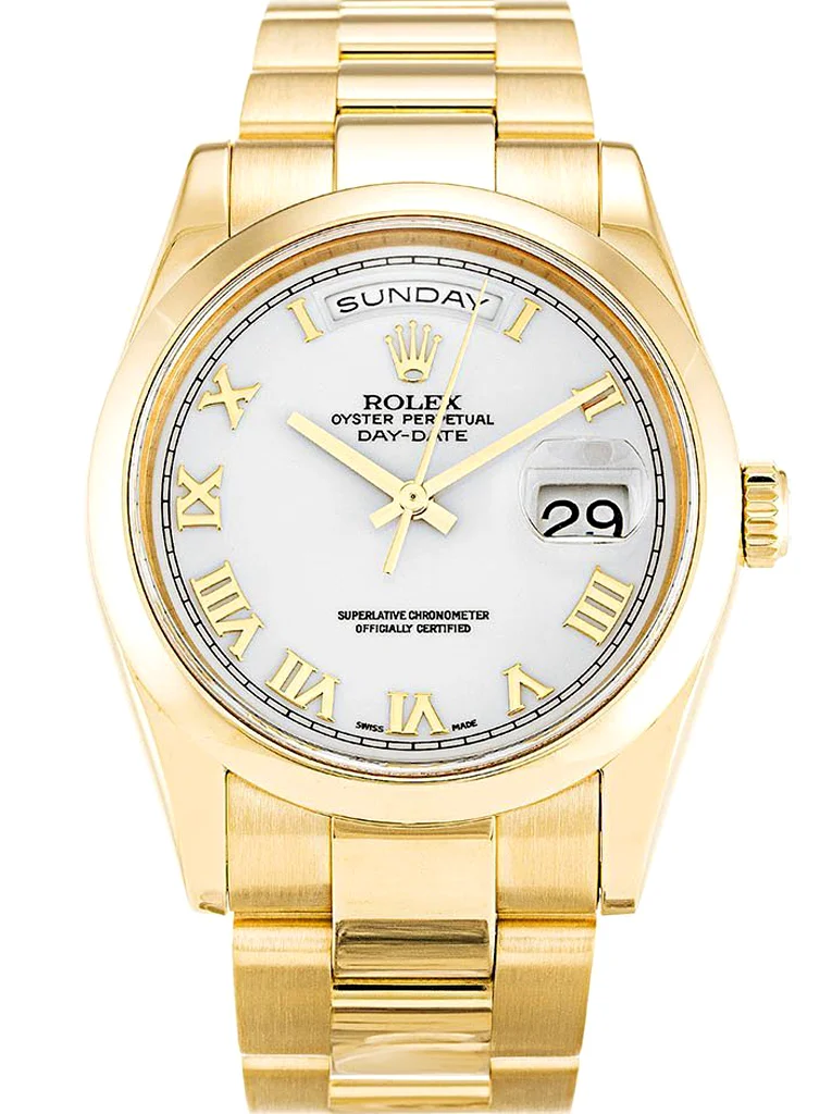Rolex Day-Date White Dial 118208 36 mm
