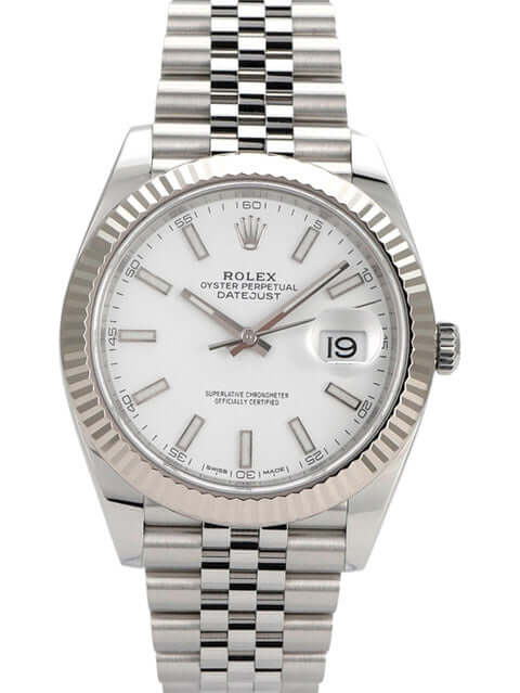 Rolex Datejust White Dial 126334 Jubilee Flutted 41 mm