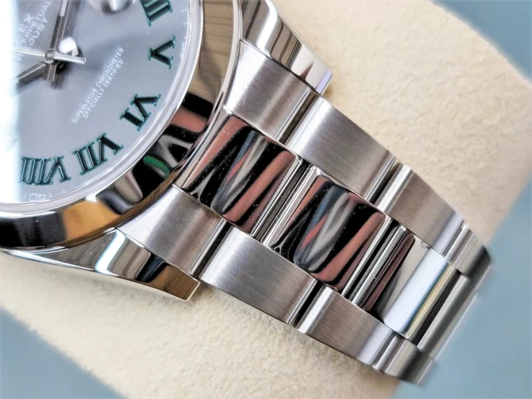 Superclone Rolex Datejust Rhodium Dial 126300 “Wimbledon” Oyster 41 mm - Image 3