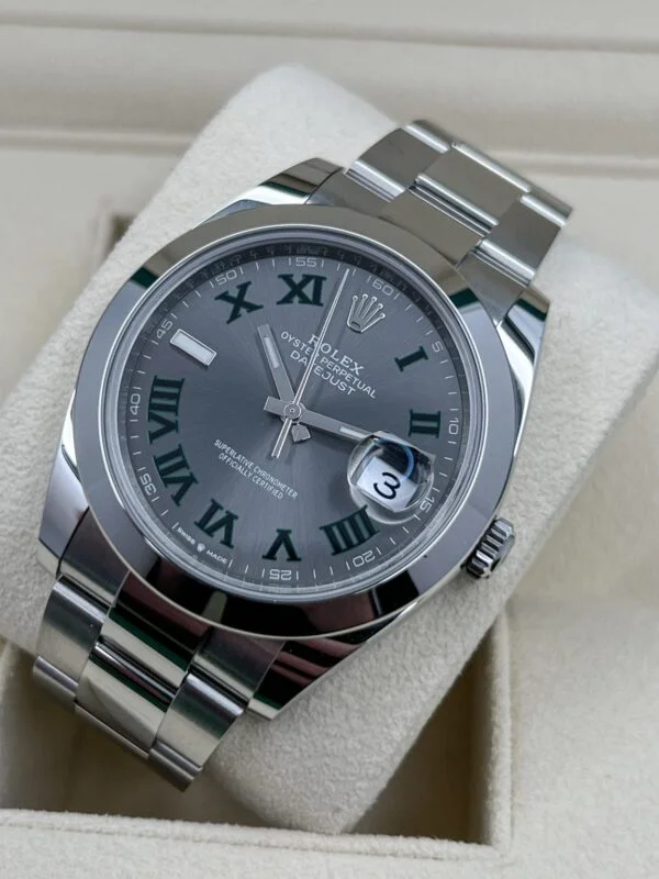 Superclone Rolex Datejust Rhodium Dial 126300 “Wimbledon” Oyster 41 mm - Image 2