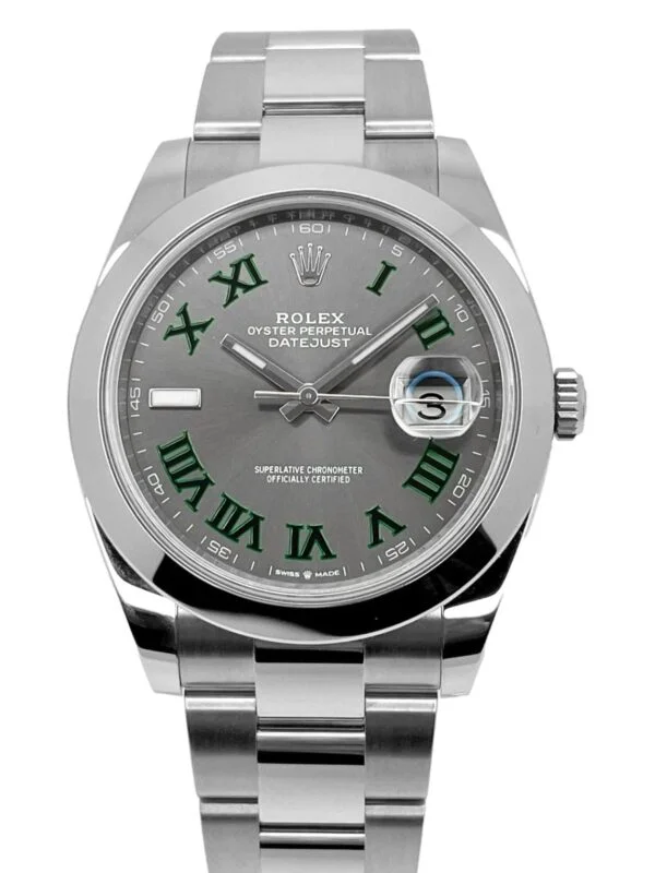 Superclone Rolex Datejust Rhodium Dial 126300 “Wimbledon” Oyster 41 mm